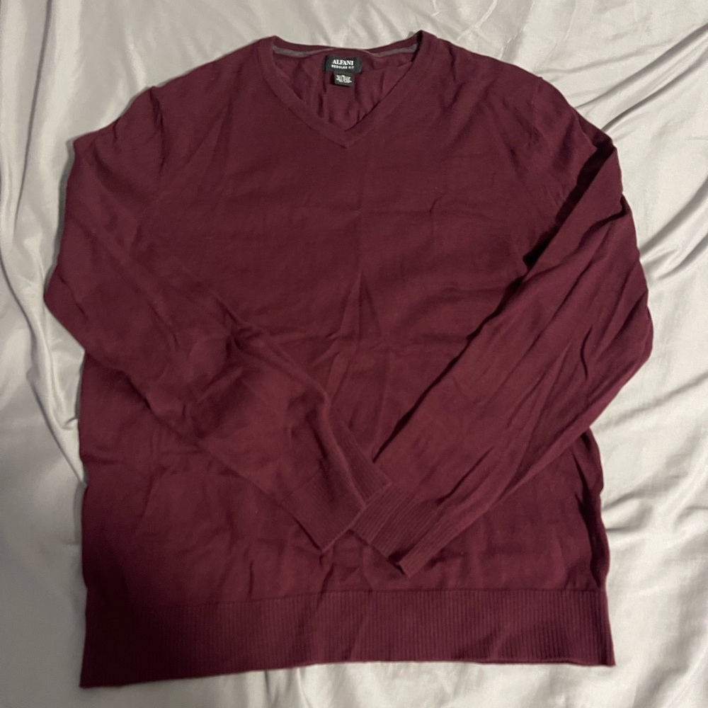 Alfani Regular Fit V Neck Sweater
